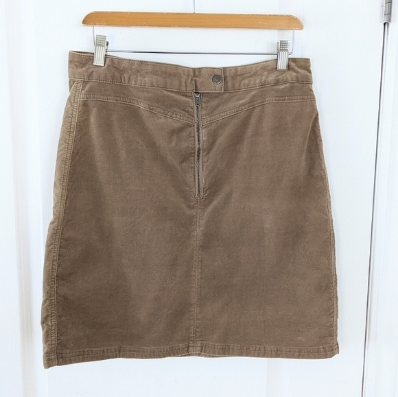 TRISTAN velour velvet mini skirt office skirt in camel brown size 10 - Picture 5 of 8